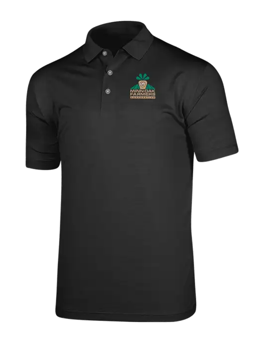 Callaway Vibrant Black Ventilated Polo w/Minn-Dak Farmers Cooperative Logo