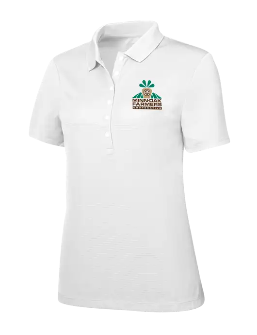 Callaway Womens Ottoman Bright White Polo w/Minn-Dak Farmers Cooperative Logo
