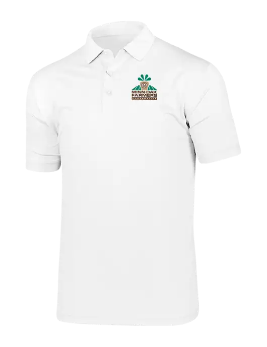 Callaway Vibrant Bright White Ventilated Polo w/Minn-Dak Farmers Cooperative Logo