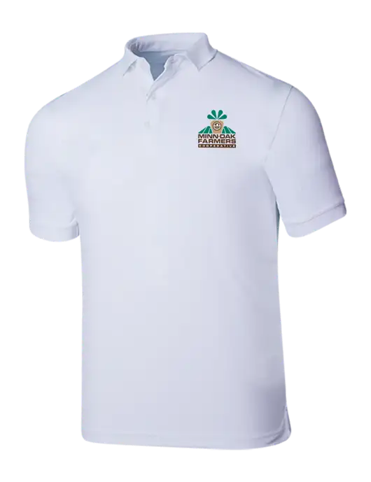 Callaway Ottoman Bright White Polo w/Minn-Dak Farmers Cooperative Logo