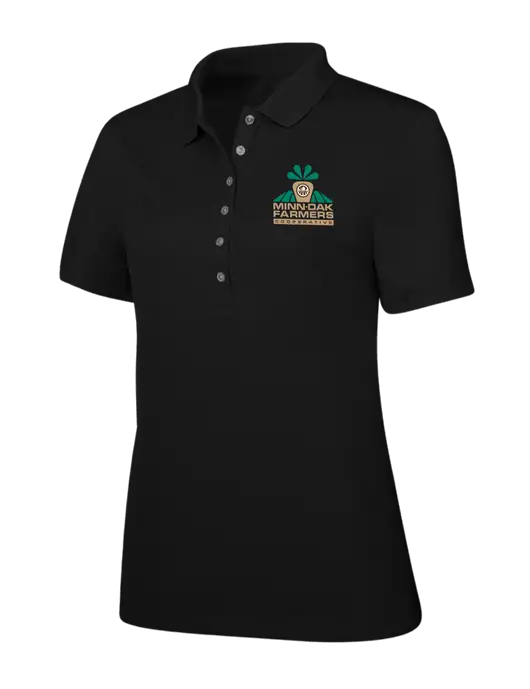 Callaway Womens Ottoman Black Polo w/Minn-Dak Farmers Cooperative Logo