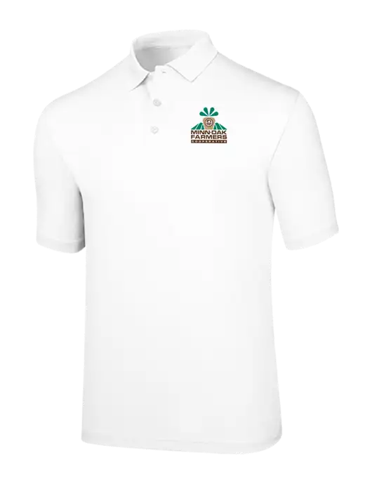 Callaway Opti-Dri White Chev Polo w/Minn-Dak Farmers Cooperative Logo