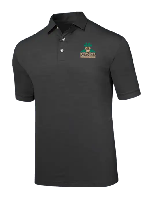 Callaway Black Fashion Tonal Polo w/Minn-Dak Farmers Cooperative Logo