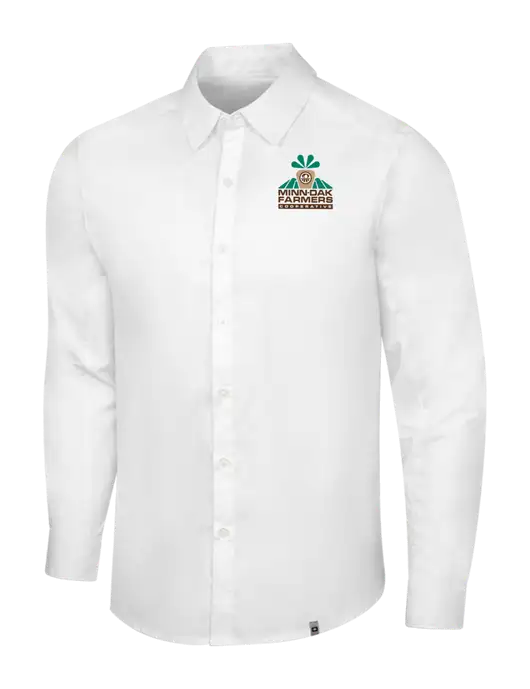 OGIO White Commuter Woven Shirt w/Minn-Dak Farmers Cooperative Logo