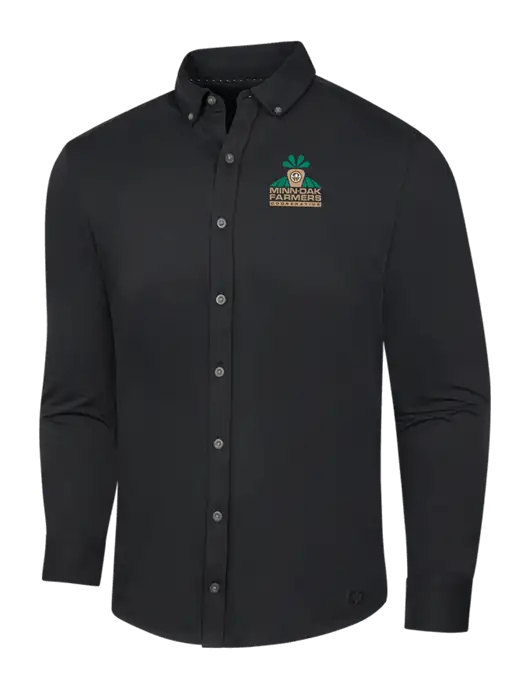 OGIO Blacktop Modern Code Stretch Button-Up Shirt w/Minn-Dak Farmers Cooperative Logo