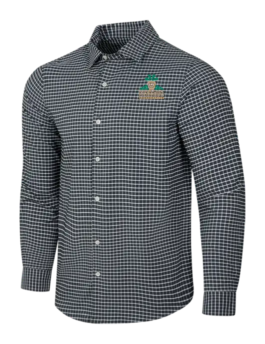 Dark Grey/White City Stretch Shirt w/Minn-Dak Farmers Cooperative Logo