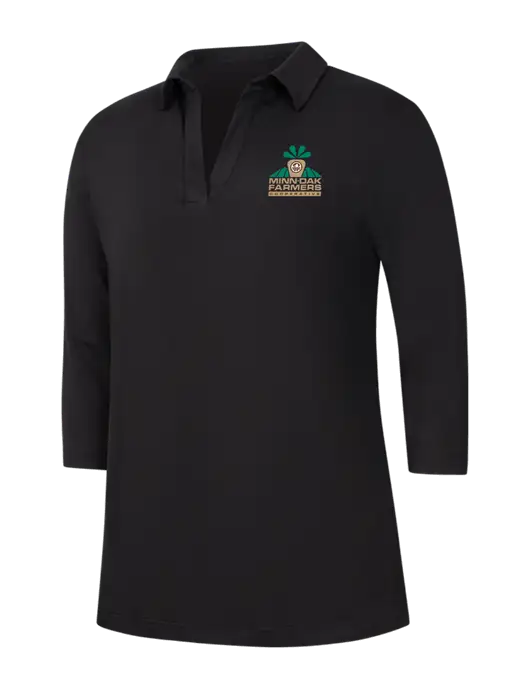 Womens Black Luxe Knit Tunic w/Minn-Dak Farmers Cooperative Logo