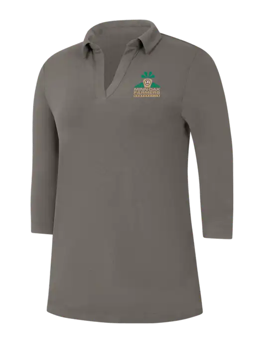 Womens Dark Grey Luxe Knit Tunic w/Minn-Dak Farmers Cooperative Logo