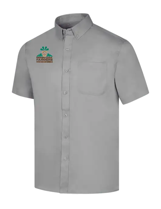 Short Sleeve Light Grey Superpro React Twill Shirt w/Minn-Dak Farmers Cooperative Logo