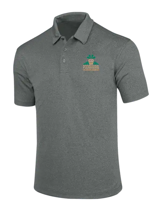 Charcoal Trace Heather Polo w/Minn-Dak Farmers Cooperative Logo