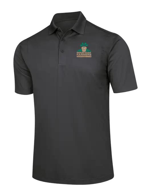 Dark Grey Micropique Sport-Wick Polo w/Minn-Dak Farmers Cooperative Logo