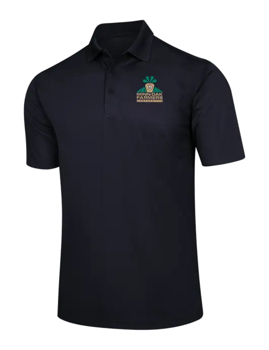 Black Micropique Sport-Wick Polo w/Minn-Dak Farmers Cooperative Logo