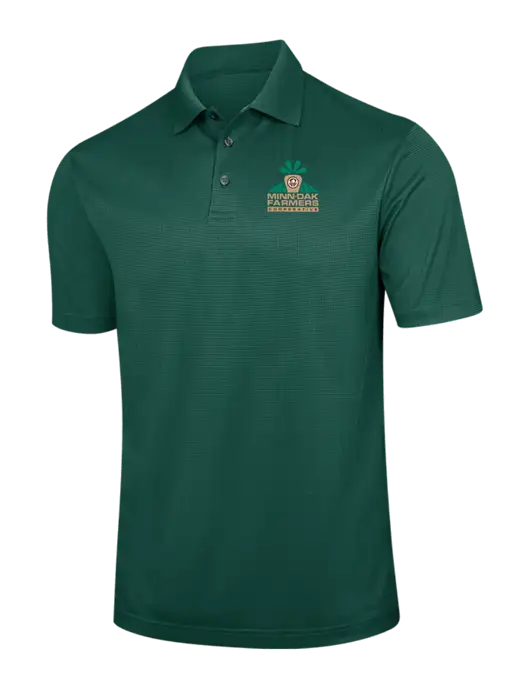 Dark Green Performance Fine Jacquard Polo w/Minn-Dak Farmers Cooperative Logo