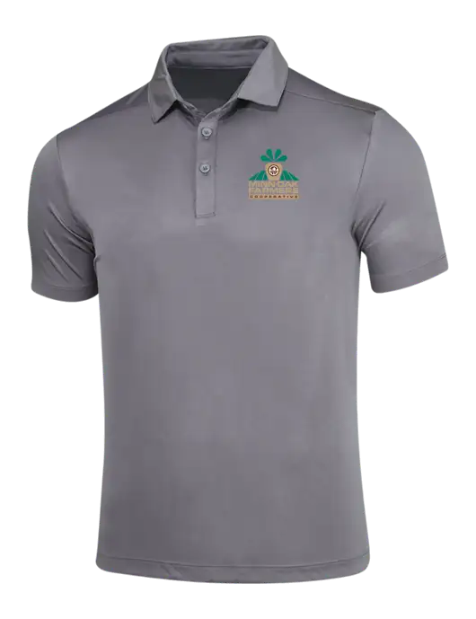 Dark Smoke Grey Posi-UV Pro Polo w/Minn-Dak Farmers Cooperative Logo