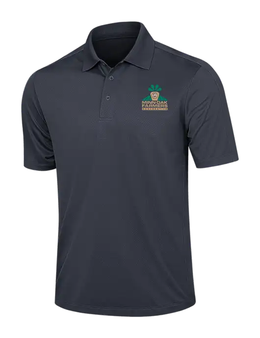Dark Grey Diamond Textured Jacquard Polo w/Minn-Dak Farmers Cooperative Logo