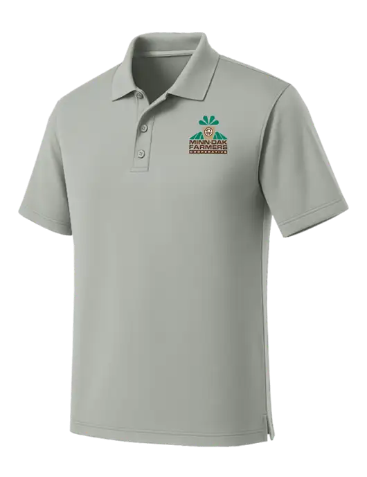 Light Grey Dry Zone UV Micro Mesh Polo w/Minn-Dak Farmers Cooperative Logo