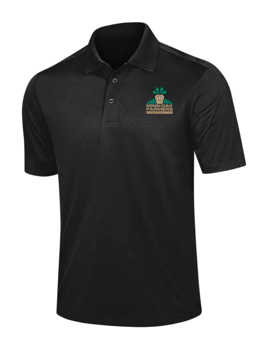 Black Diamond Textured Jacquard Polo w/Minn-Dak Farmers Cooperative Logo