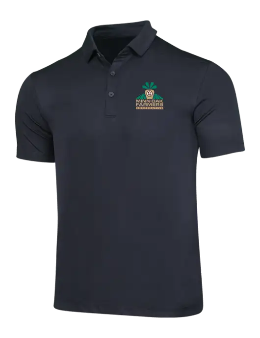 Black Posi-UV Pro Polo w/Minn-Dak Farmers Cooperative Logo