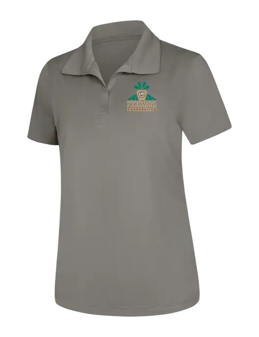 Womens Medium Grey Micropique Sport-Wick Polo w/Minn-Dak Farmers Cooperative Logo