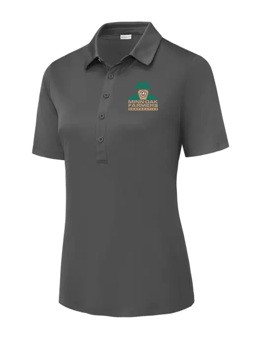 Dark Smoke Grey Womens Posi-UV Pro Polo w/Minn-Dak Farmers Cooperative Logo