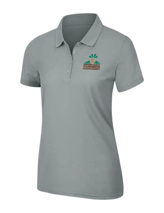 Light Grey Womens Core Classic Pique Polo w/Minn-Dak Farmers Cooperative Logo