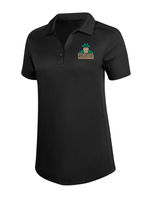 Womens Black Diamond Jacquard Polo w/Minn-Dak Farmers Cooperative Logo