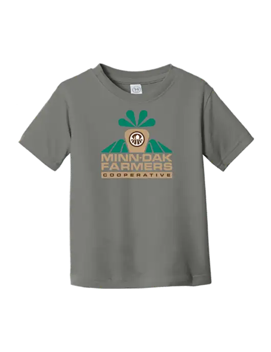 Rabbit Skins Charcoal Toddler Fine Jersey Tee w/Minn-Dak Farmers Cooperative Logo