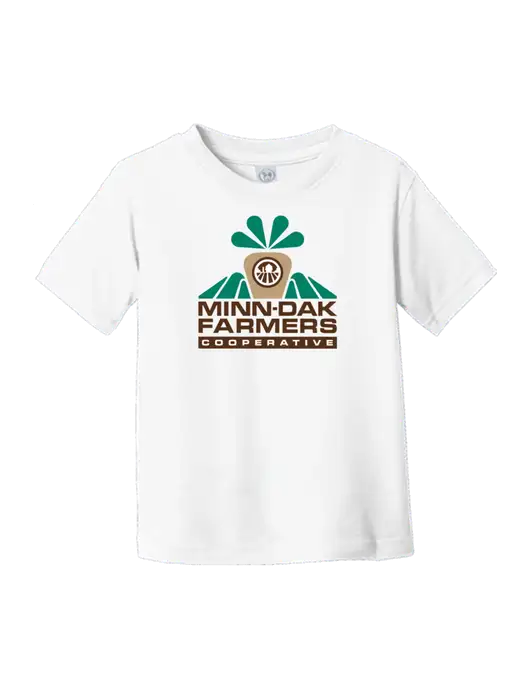 Rabbit Skins White Toddler Fine Jersey Tee w/Minn-Dak Farmers Cooperative Logo