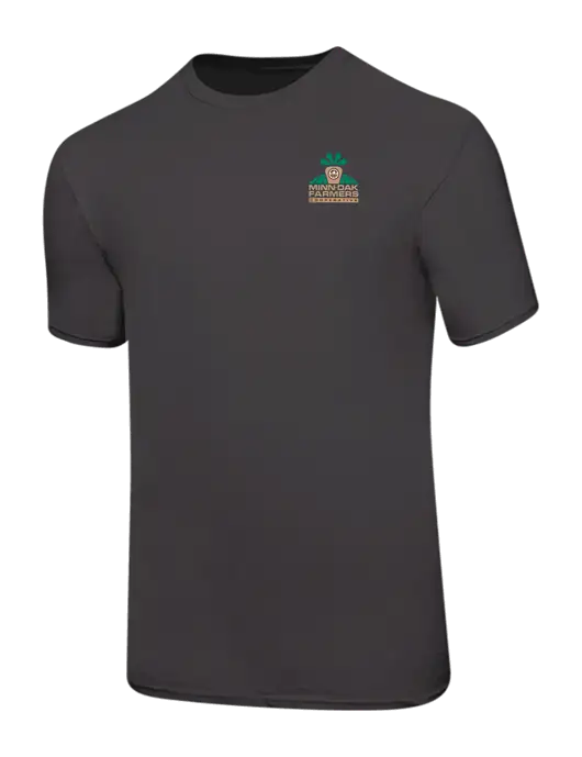 Ring Spun Charcoal 4.5 oz T-Shirt w/Minn-Dak Farmers Cooperative Logo