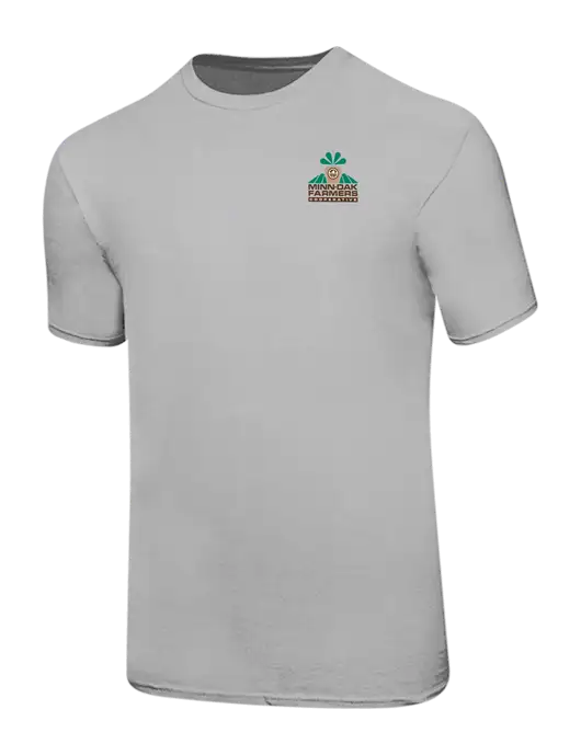 Ring Spun Silver 4.5 oz T-Shirt w/Minn-Dak Farmers Cooperative Logo