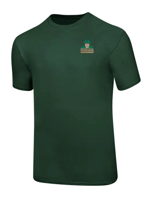 Ring Spun Forest Green 4.5 oz T-Shirt w/Minn-Dak Farmers Cooperative Logo