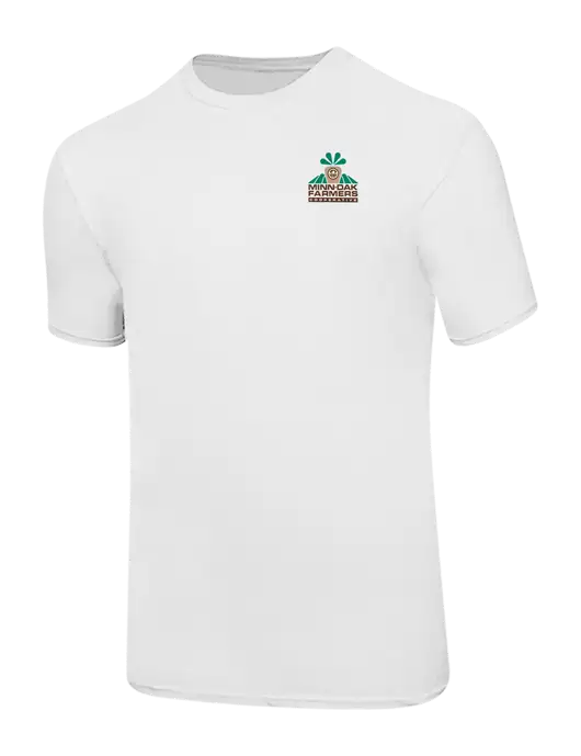 Ring Spun White 4.5 oz T-Shirt w/Minn-Dak Farmers Cooperative Logo
