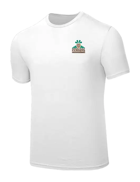 Seriously Soft White T-Shirt w/Minn-Dak Farmers Cooperative Logo