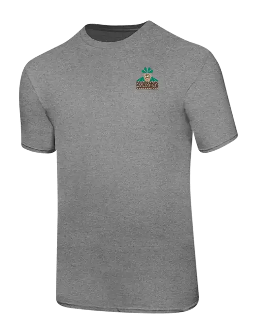Ring Spun Light Heather Grey 4.5 oz T-Shirt w/Minn-Dak Farmers Cooperative Logo