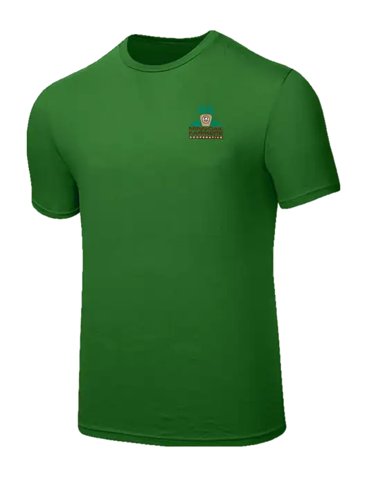 Seriously Soft Kelly Green T-Shirt w/Minn-Dak Farmers Cooperative Logo