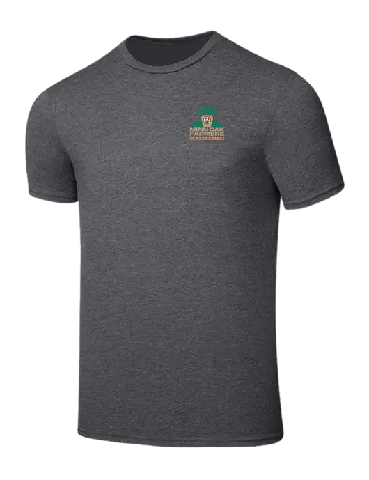 Seriously Soft Heathered Charcoal T-Shirt w/Minn-Dak Farmers Cooperative Logo