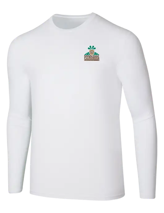 Seriously Soft White Long Sleeve T-Shirt w/Minn-Dak Farmers Cooperative Logo