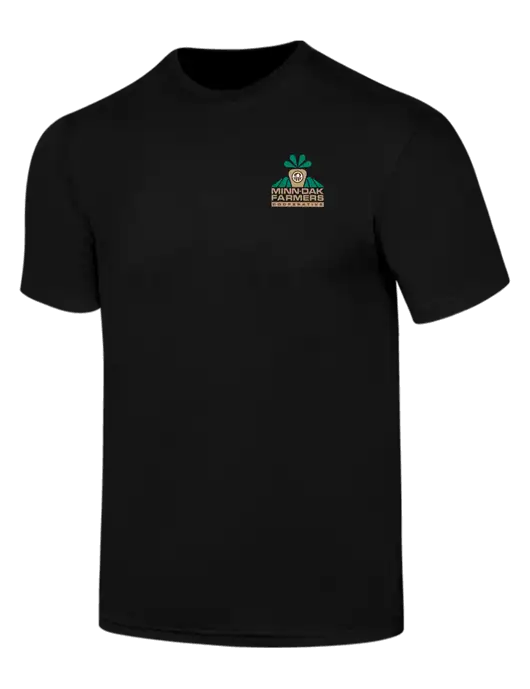 Simply Soft Black 4.5oz  Poly/Combed Ring Spun Cotton T-Shirt w/Minn-Dak Farmers Cooperative Logo