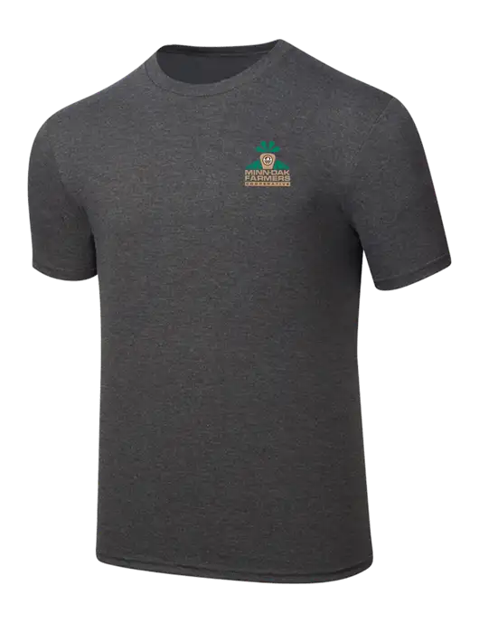 Simply Soft Heathered Charcoal 4.5oz  Poly/Combed Ring Spun Cotton T-Shirt w/Minn-Dak Farmers Cooperative Logo