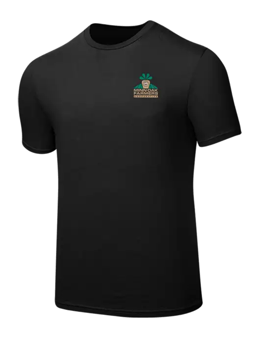 Seriously Soft Black T-Shirt w/Minn-Dak Farmers Cooperative Logo