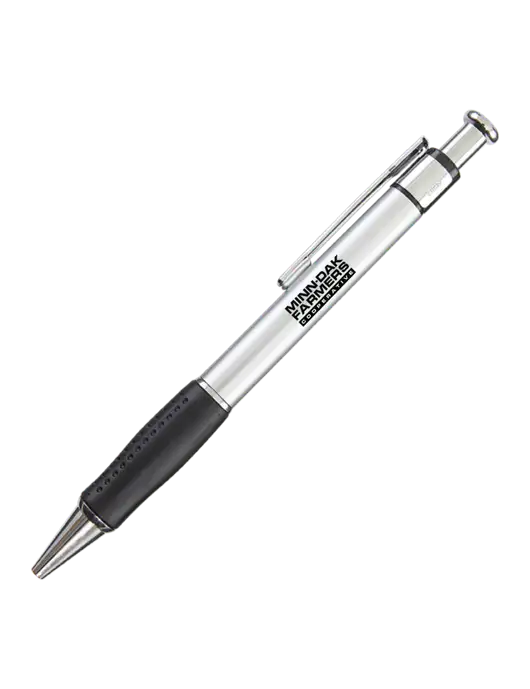 Malta Silver Pen - Black Ink w/Minn-Dak Farmers Cooperative Logo