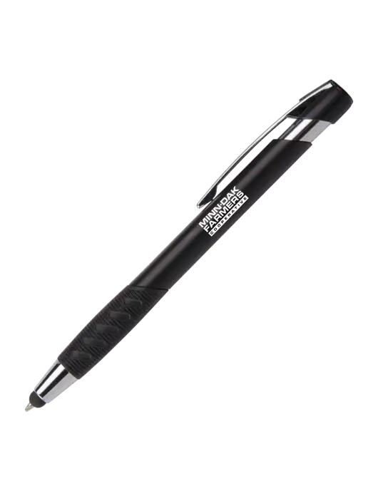 Alize Black Stylus Black Ink Pen w/Minn-Dak Farmers Cooperative Logo
