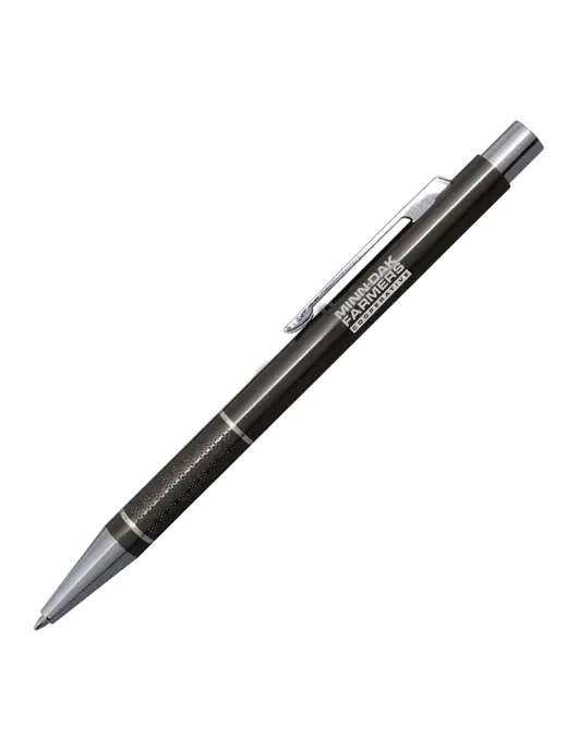 St George Gunmetal Pen - Blue Ink w/Minn-Dak Farmers Cooperative Logo