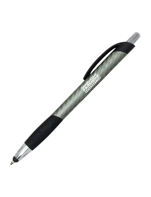 Sunray Gunmetal Stylus Pen w/Minn-Dak Farmers Cooperative Logo