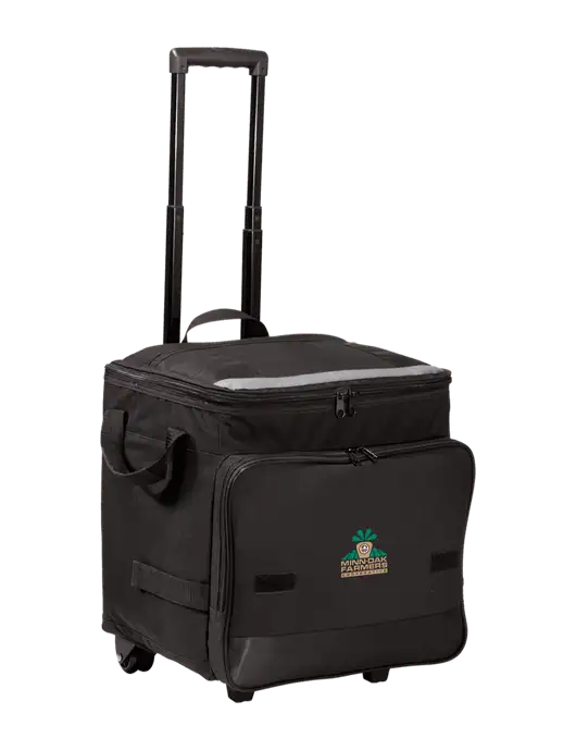 Black Rolling Cooler w/Minn-Dak Farmers Cooperative Logo