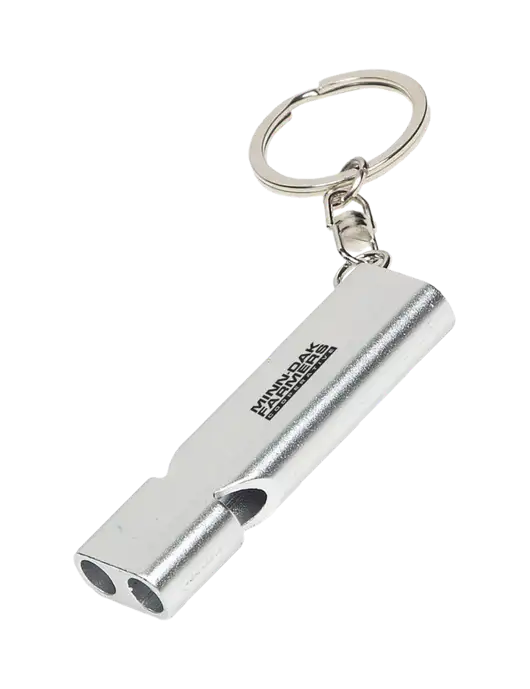 Quick Alert Silver Safety Whistle w/Minn-Dak Farmers Cooperative Logo