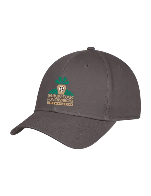 Charcoal Structured Cap Hook & Loop w/Minn-Dak Farmers Cooperative Logo