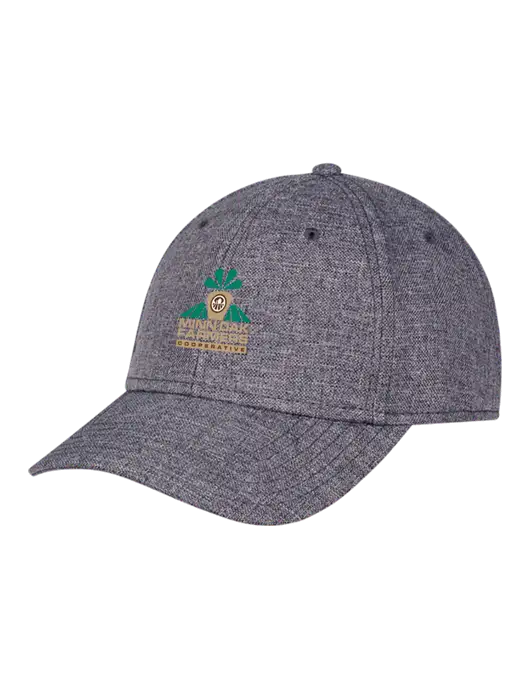 Heather Charcoal Structured Linen Look Cap Hook & Loop w/Minn-Dak Farmers Cooperative Logo