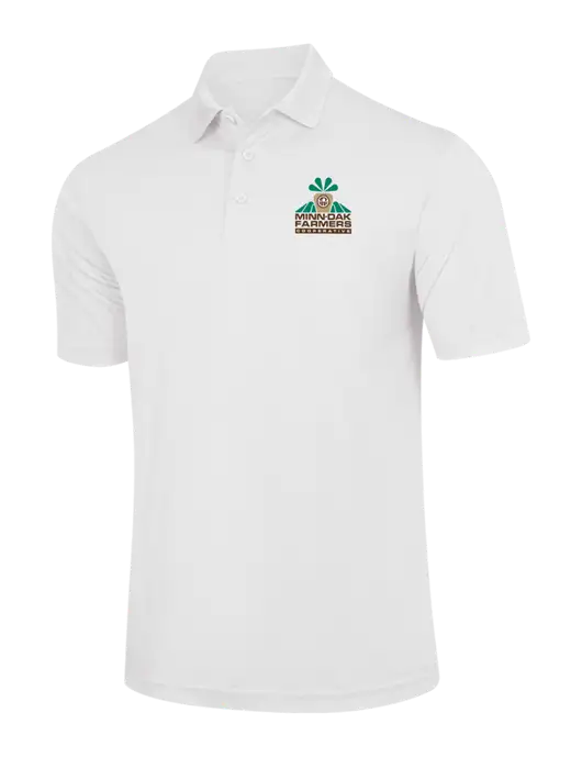 White PosiCharge Competitor Polo w/Minn-Dak Farmers Cooperative Logo