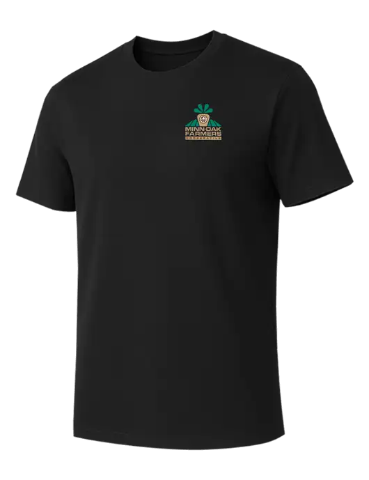 Allmade Deep Black Organic Cotton Tee w/Minn-Dak Farmers Cooperative Logo